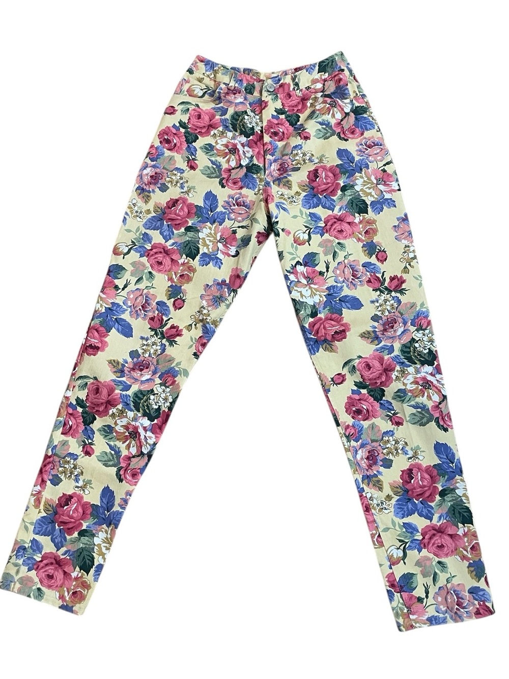 VINTAGE BENTLEY ARBUCKLE YELLOW FLORAL JEANS